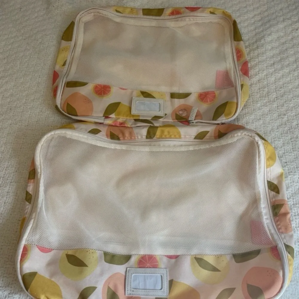 NWOT CALPAK Tutti Frutti Packing Cubes Set Medium & Large Travel Organizers